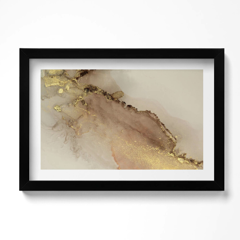 Tablou rama original Aur abstract