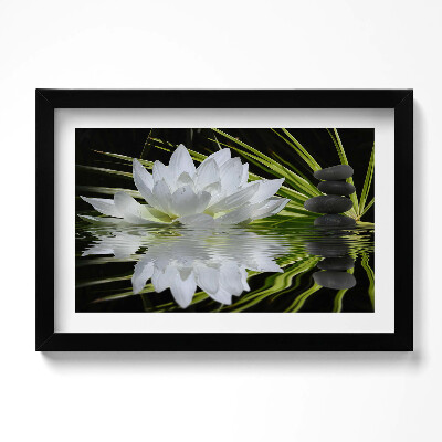 Tablou rama original Nufăr și frunze