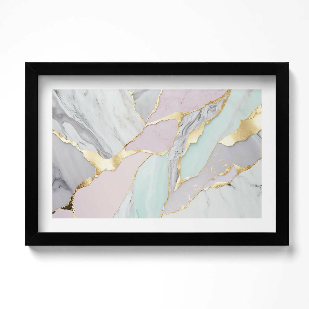 Tablou rama original Marmură pastelată