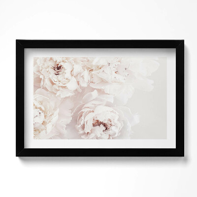 Tablou living cu rama original Bujori pastelați