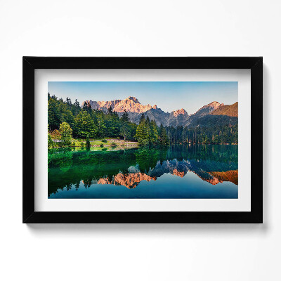 Tablou rama original Peisaj lacustru