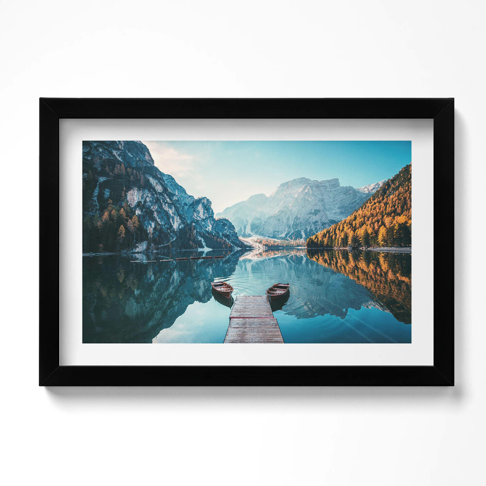 Tablou rama original Bărci pe lac