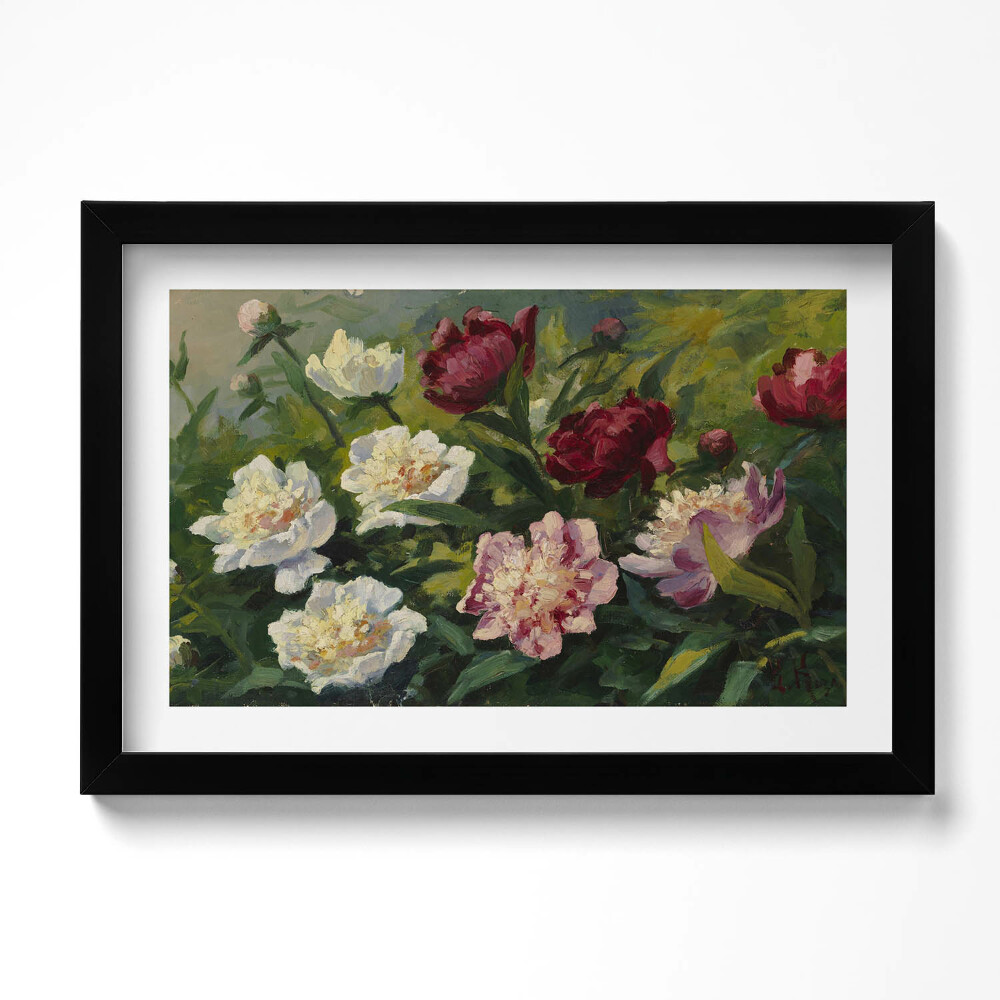 Tablou living cu rama original Flori frumoase pictate