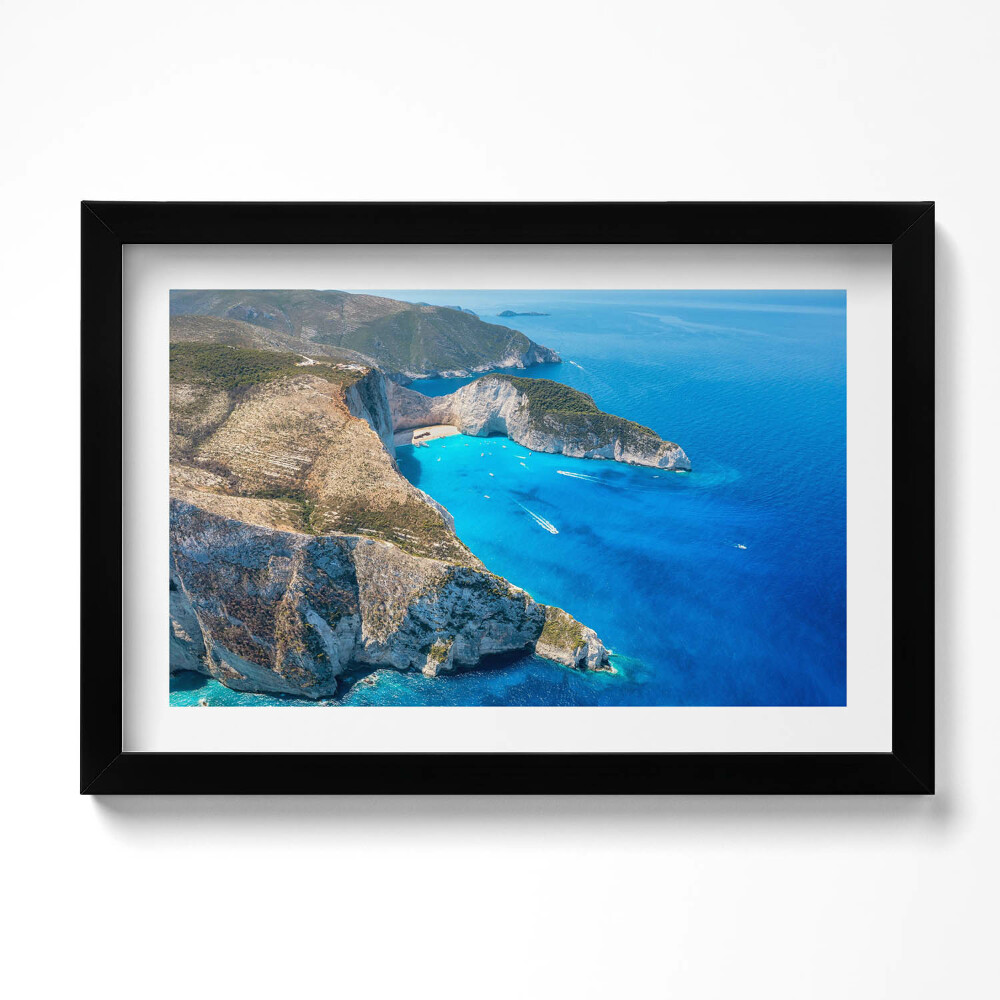 Tablou living cu rama original Peisaj de vară cu stânci și coastă