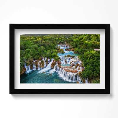 Tablou rama original Cascade și râul Krka, Croația