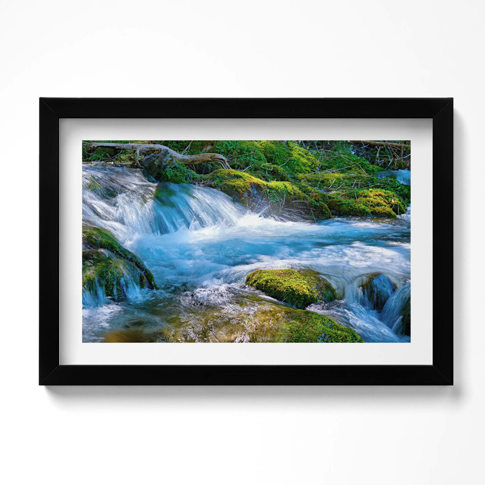 Tablou living cu rama original Un pârâu repetat în pădure