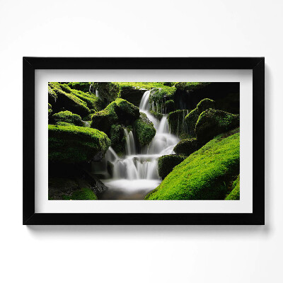 Tablou rama original Cascadă sălbatică în junglă