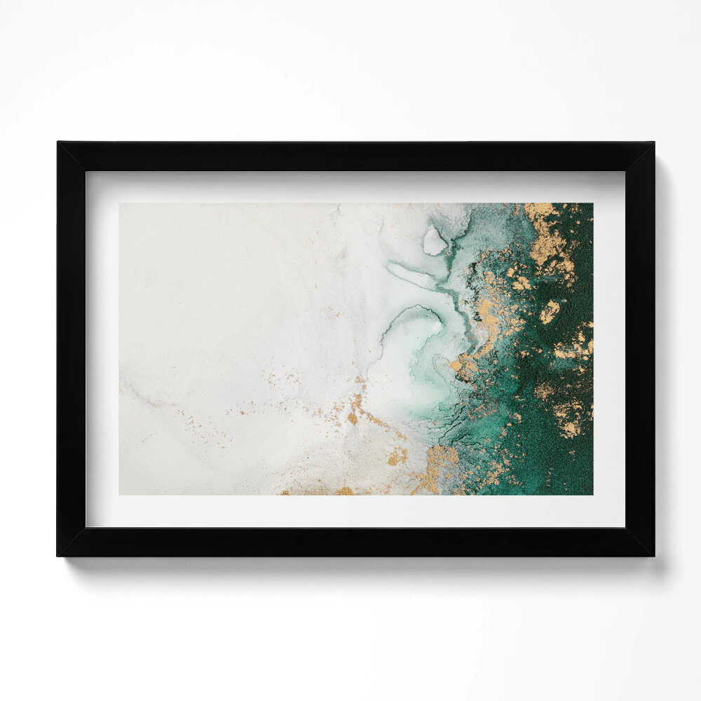 Tablou living cu rama original Compoziție abstractă cu aur