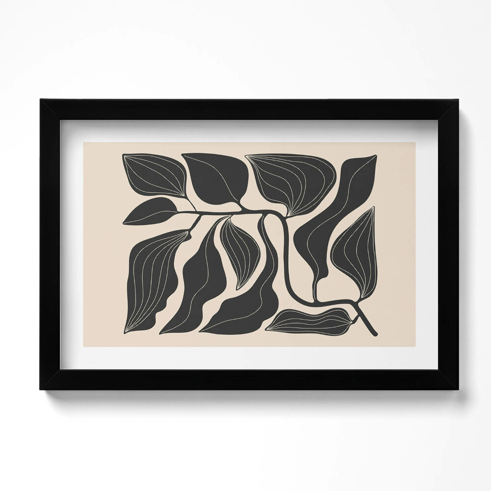 Tablou rama original Ilustrație minimalistă a frunzelor de plante