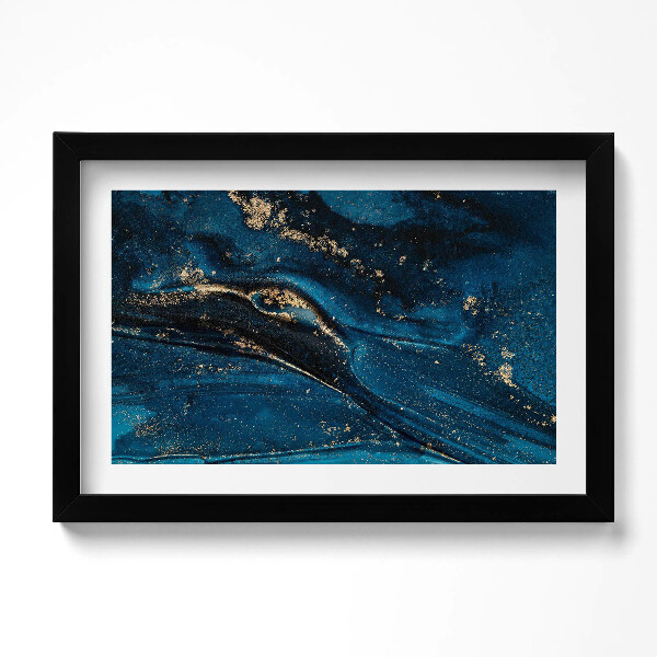 Tablou rama original Abstracție lichidă cu particule de aur
