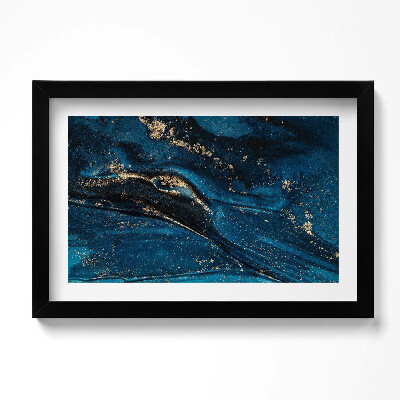 Tablou rama original Abstracție lichidă cu particule de aur