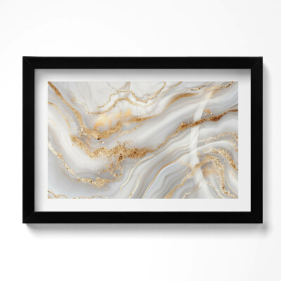 Tablou rama original Textură de marmură cu aur