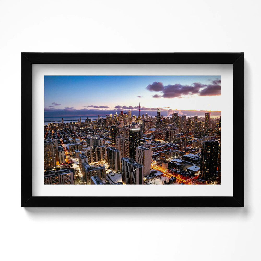 Tablou living cu rama original Arhitectura unui oraș mare din perspectiva unei păsări