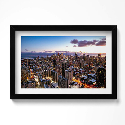 Tablou living cu rama original Arhitectura unui oraș mare din perspectiva unei păsări