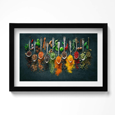 Tablou rama original Linguri cu condimente colorate