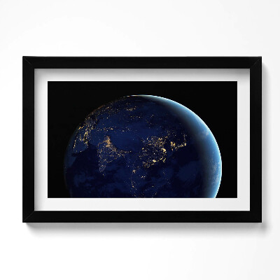 Tablou rama original Glob în spațiu