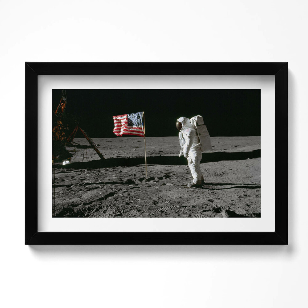 Tablou rama original Aterizare pe Lună - fotografie NASA