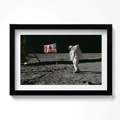Tablou rama original Aterizare pe Lună - fotografie NASA