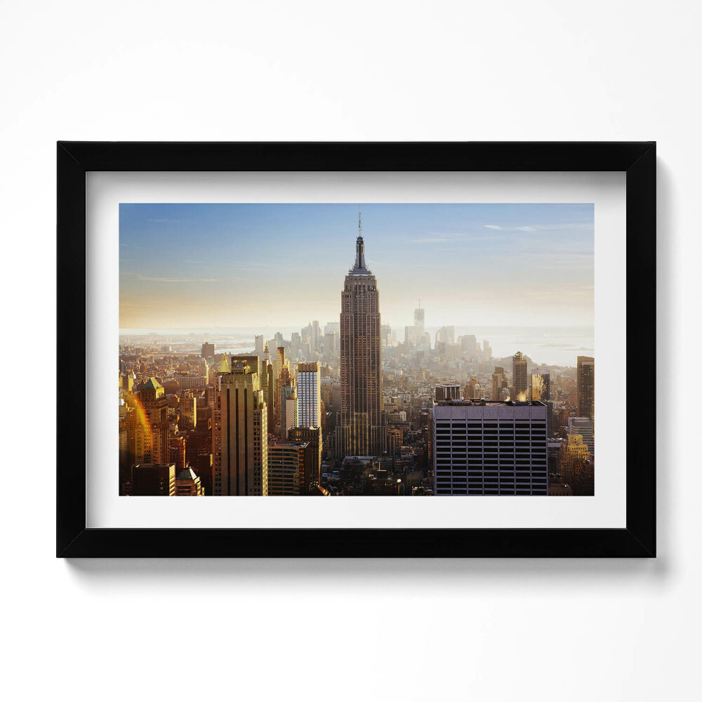 Tablou living cu rama original Zgârie-nori din New York, SUA