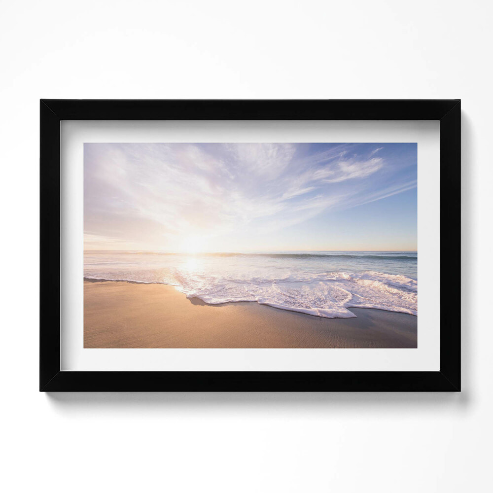 Tablou rama original Vedere liniștită asupra plajei și a mării