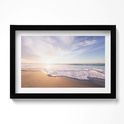 Tablou rama original Vedere liniștită asupra plajei și a mării