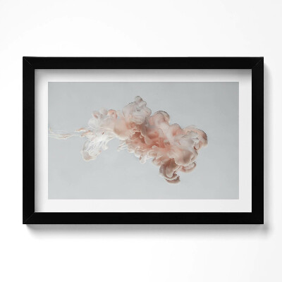 Tablou living cu rama original Cerneală bej abstractă în apă