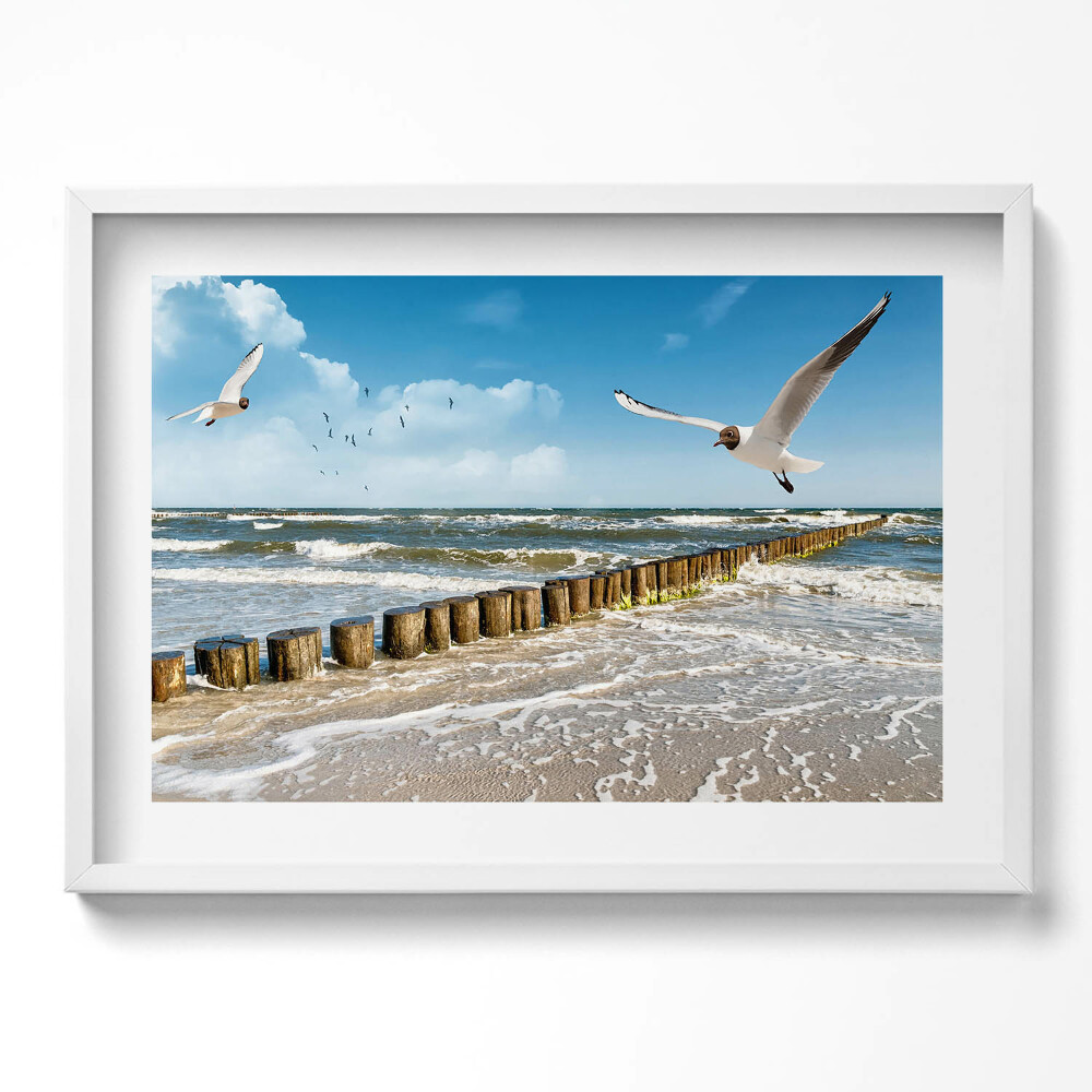 Tablou rama excepţional O pasăre peste mare