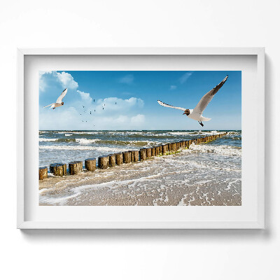 Tablou rama excepţional O pasăre peste mare