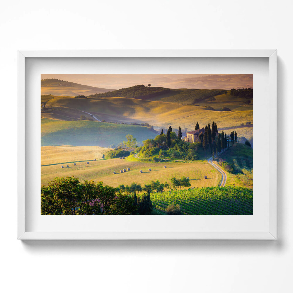 Tablou living cu rama excepţional Peisaj de vară primitor al câmpurilor