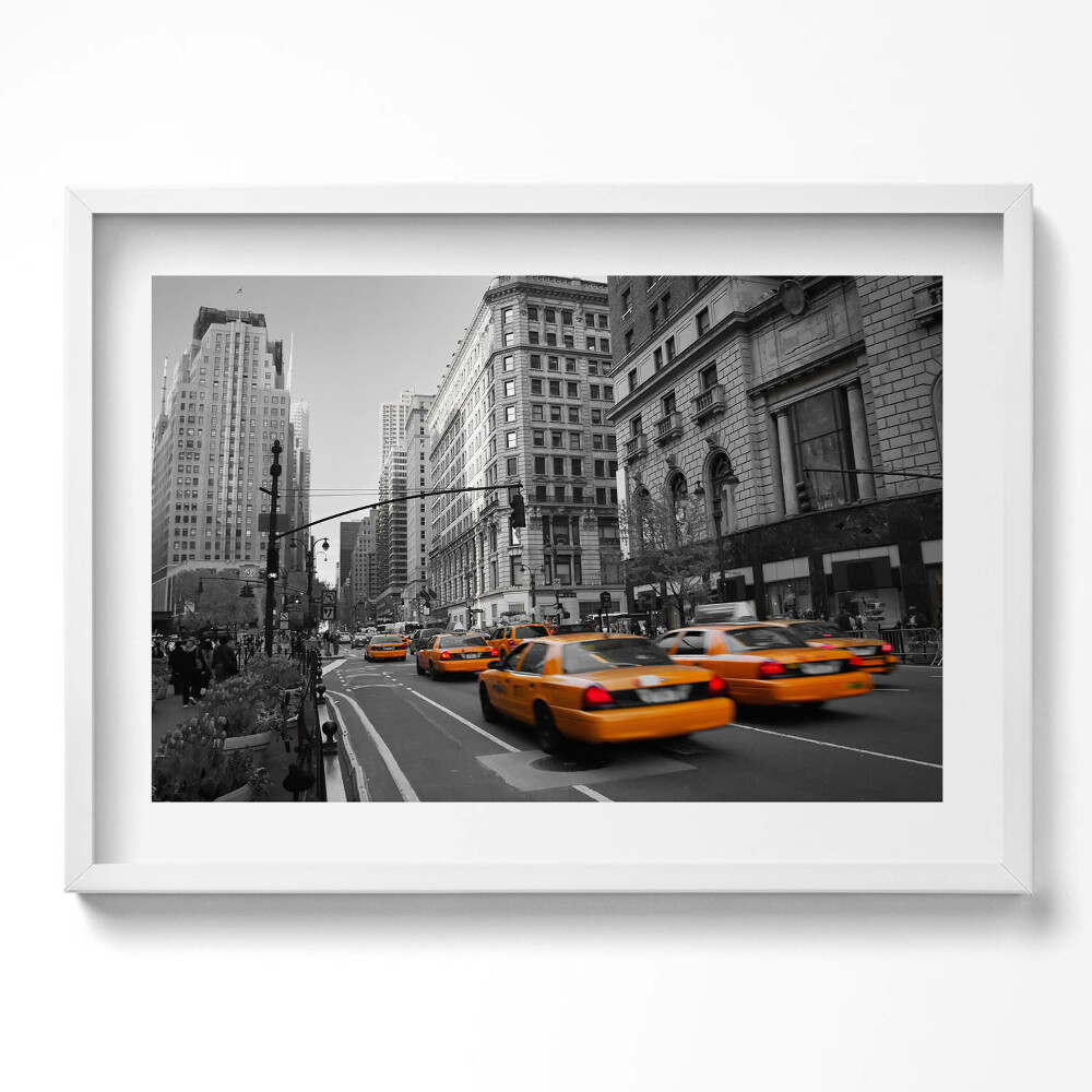 Tablou rama excepţional Traficul taxiurilor pe bulevardul Manhattan