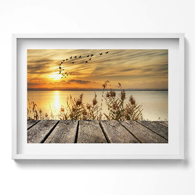 Tablou living cu rama excepţional Dig la apus