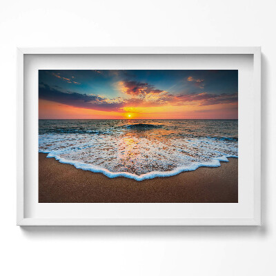 Tablou rama excepţional Peisaj cu apusul soarelui peste mare