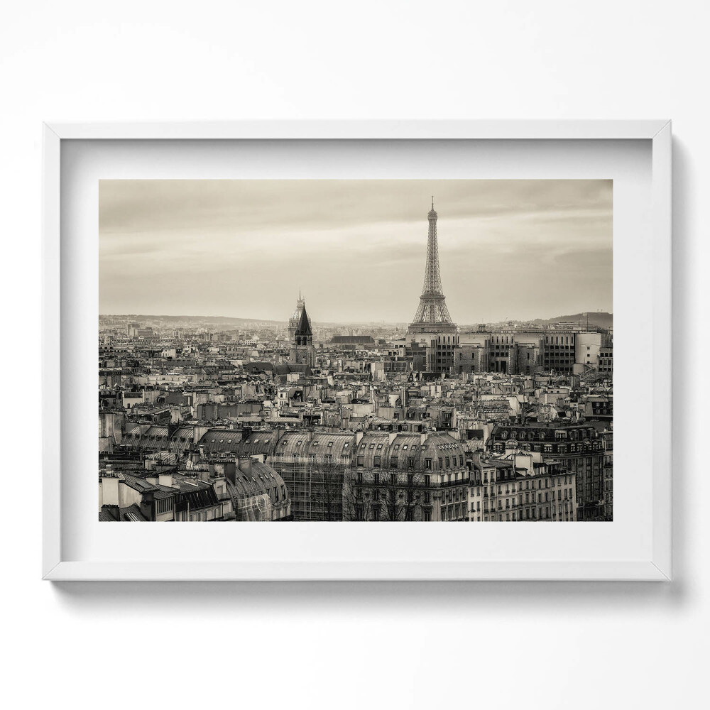 Tablou rama excepţional Peisajul Parisului și Turnul Eiffel