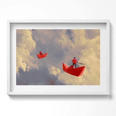 Tablou rama excepţional Călătorind pe nave de hârtie