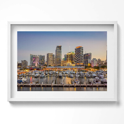 Tablou living cu rama excepţional Panorama orașului mare