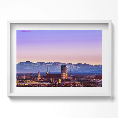 Tablou living cu rama excepţional Alpii germani din München