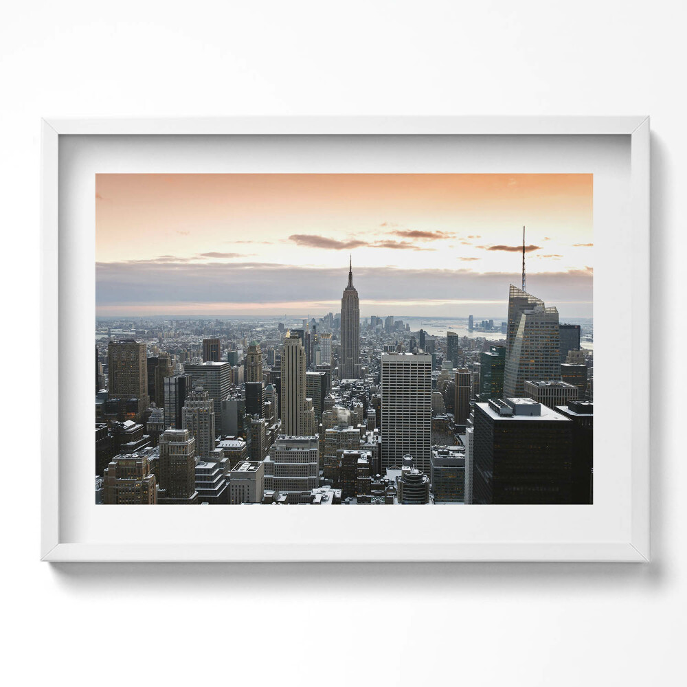 Tablou rama excepţional Panorama arhitecturii orașului New York