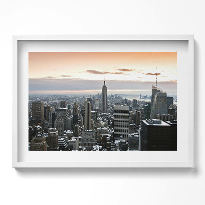 Tablou rama excepţional Panorama arhitecturii orașului New York