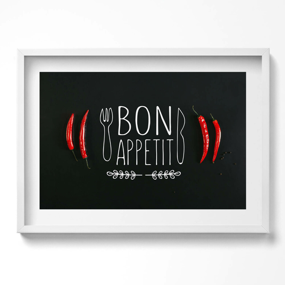 Tablou rama excepţional Inscripția „Poftă bună”