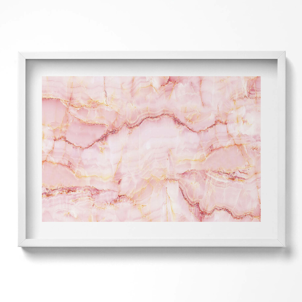 Tablou rama excepţional Textură de marmură roz