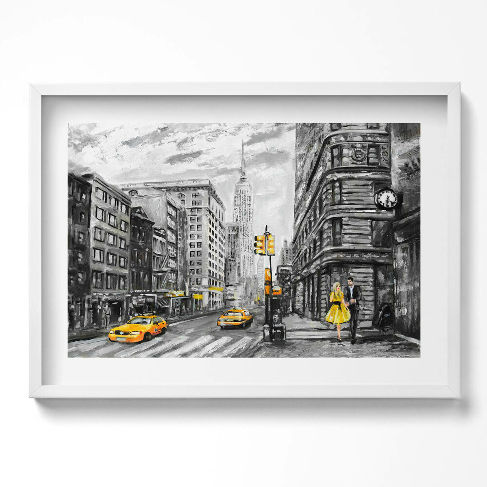 Tablou living cu rama excepţional Străzile din Empire State Building