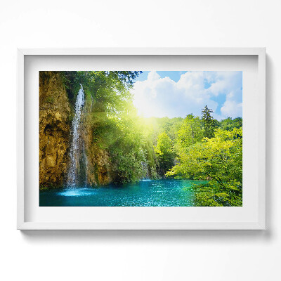 Tablou rama excepţional Peisajul Lagunei Albastre