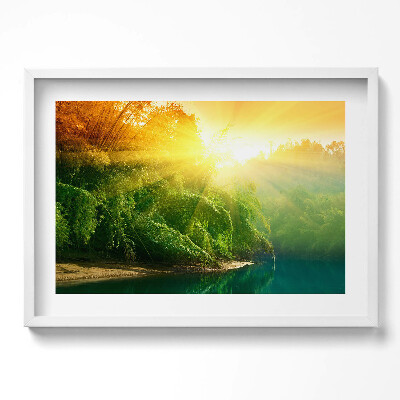 Tablou rama excepţional Peisaj natural în razele soarelui