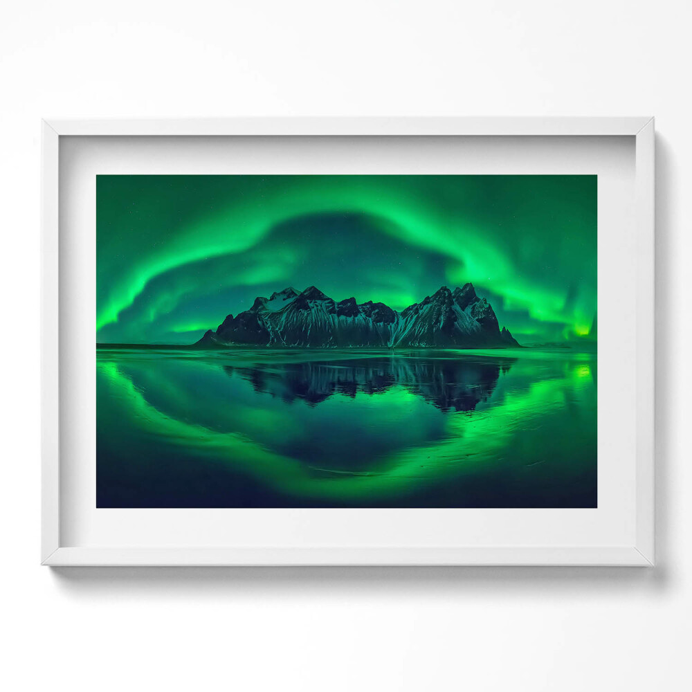 Tablou rama excepţional Aurora Boreală - Imagine în Oglindă