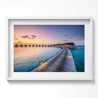 Tablou rama excepţional Apus de soare Maldive