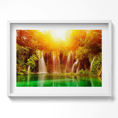 Tablou rama excepţional Vedere pitorească a cascadei