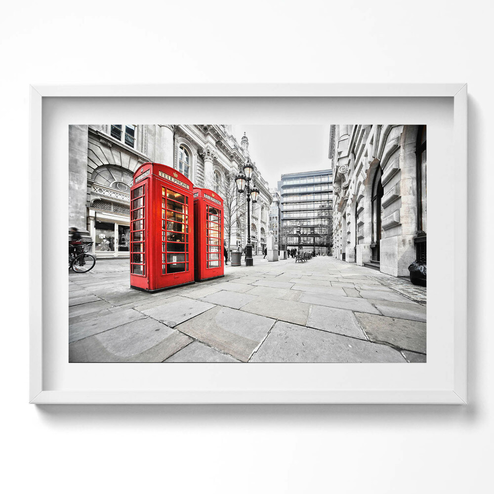 Tablou rama excepţional Cabine telefonice roșii Londra