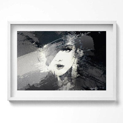 Tablou living cu rama excepţional Femeie în stil acuarelă