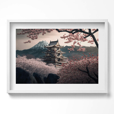 Tablou rama excepţional Turnul Asiatic și Florile de Cireș