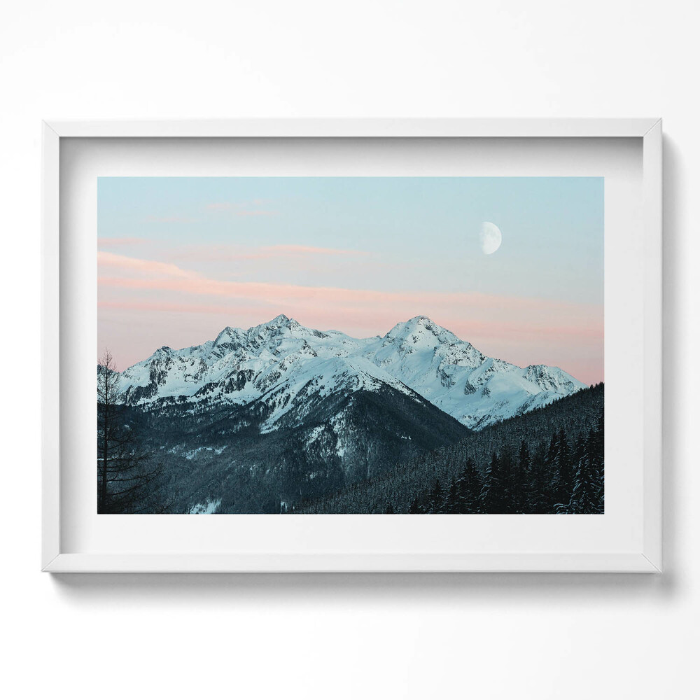 Tablou rama excepţional Lanțul muntos iarna